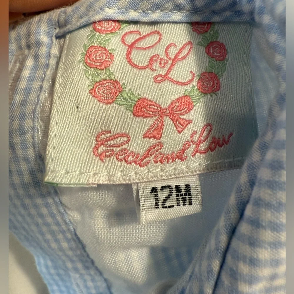 Cecil & Lou Plaid Blue Bubble Kids One Piece Size‎ 12m